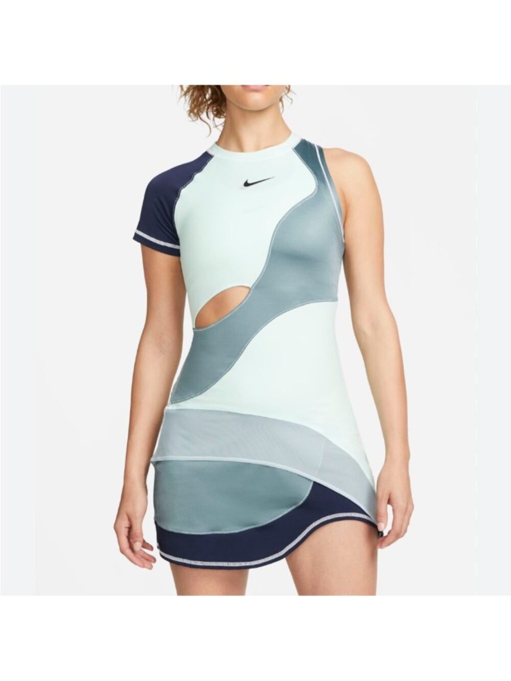 Rare Nike Tennis Cutout Paris Team Court Dri-fit Slam Tennis Dress Size S